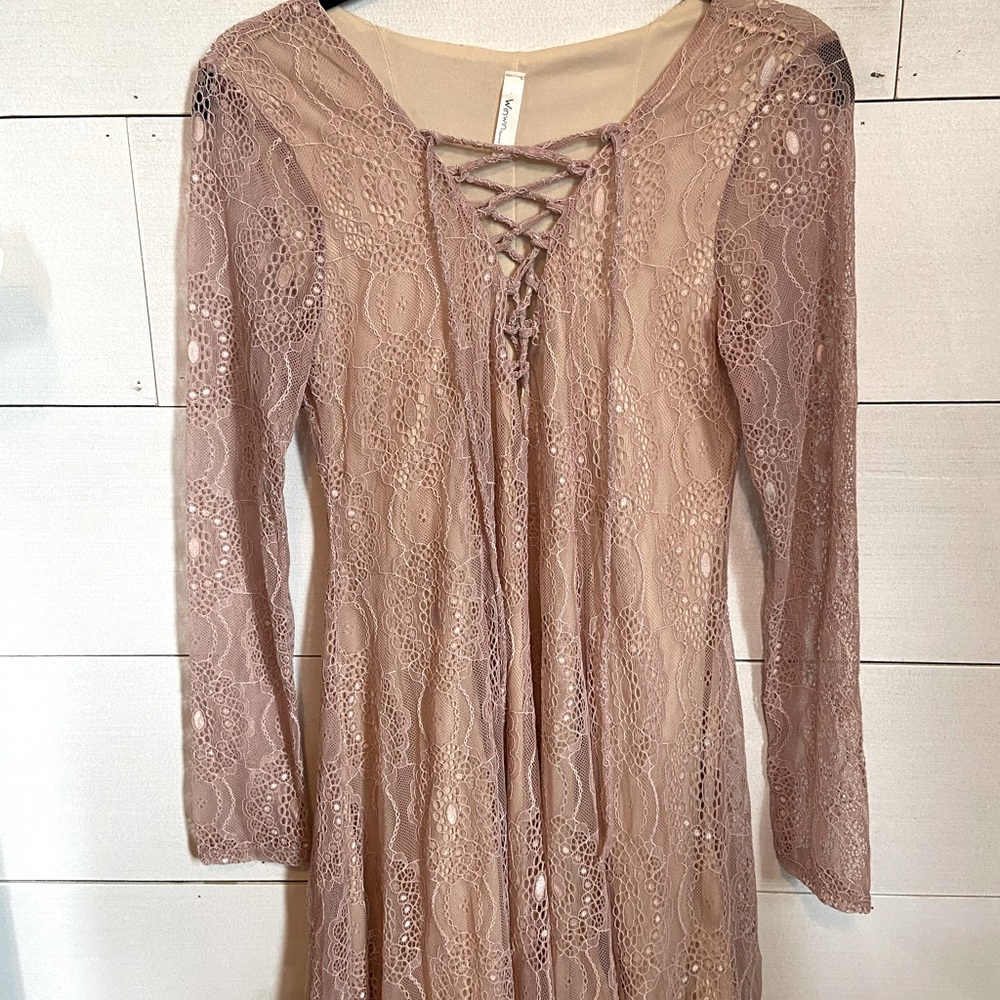 Festival Dress Light Pink Sheer Size M/L